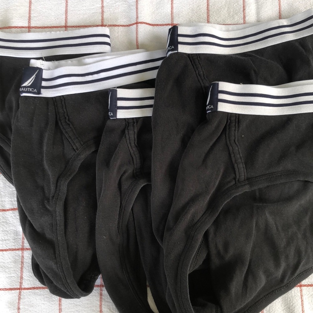 5 PACK - Black Nautica Briefs - Large